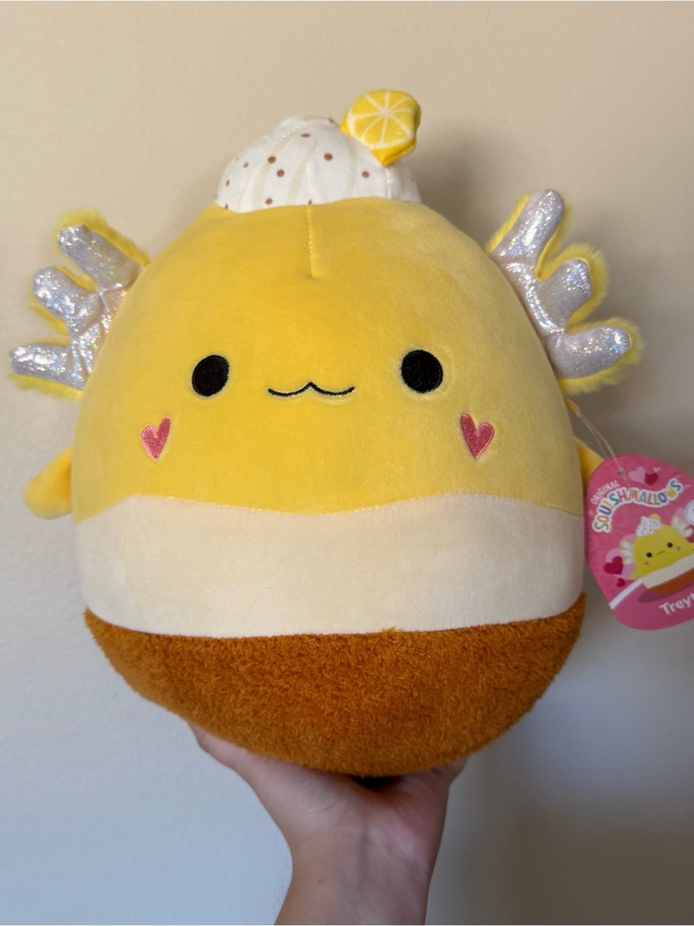 NWT 10” Treyton the Axolotl Lemon Meringue Squishmallow